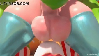 Großschwanzliebende Geile Schlampe Bekommt Eine Gesichtsbesamung Mit Prinzessin Rosalina Futa